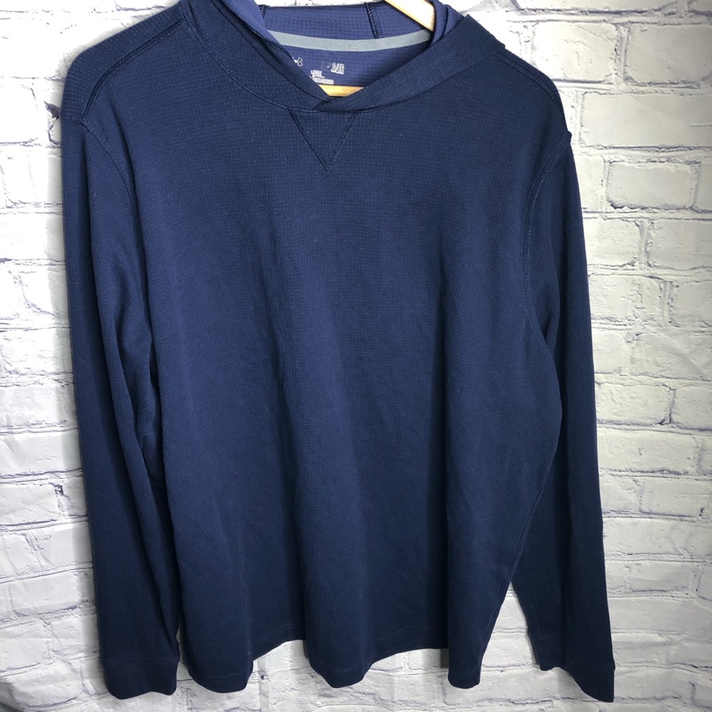 UNDER ARMOUR COLD GEAR MEN'S XL Blue HOODED SHIRT